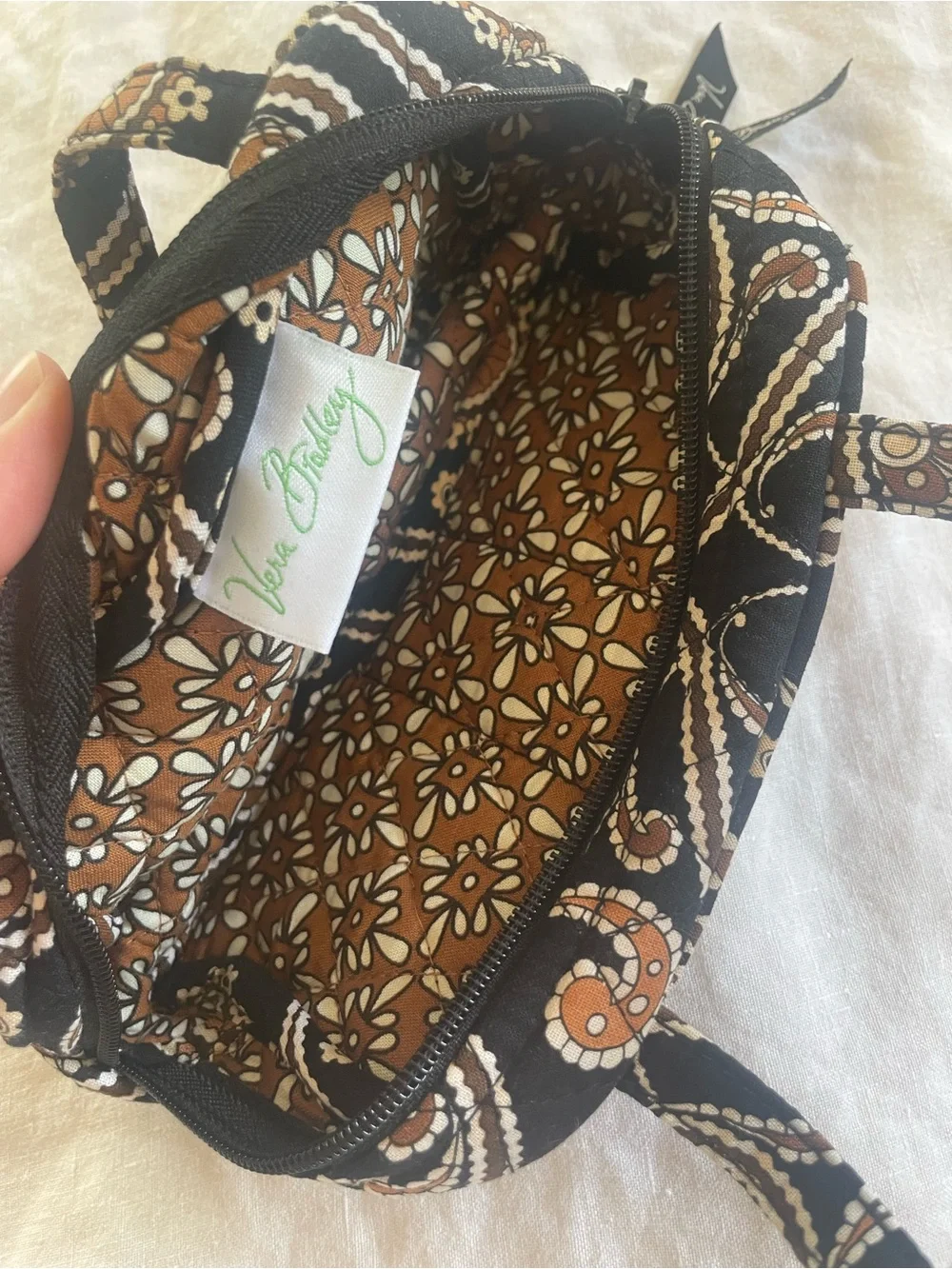 Vera Bradley Cafe Latte Quilted Wristlet